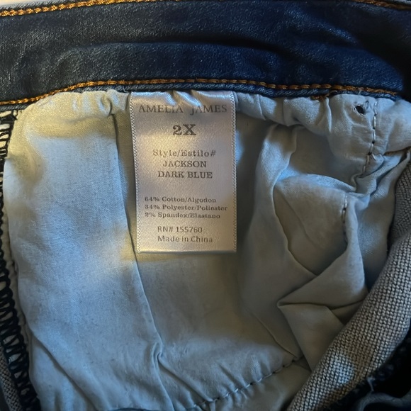 Blue Straight Leg Jeans - Picture 4 of 4